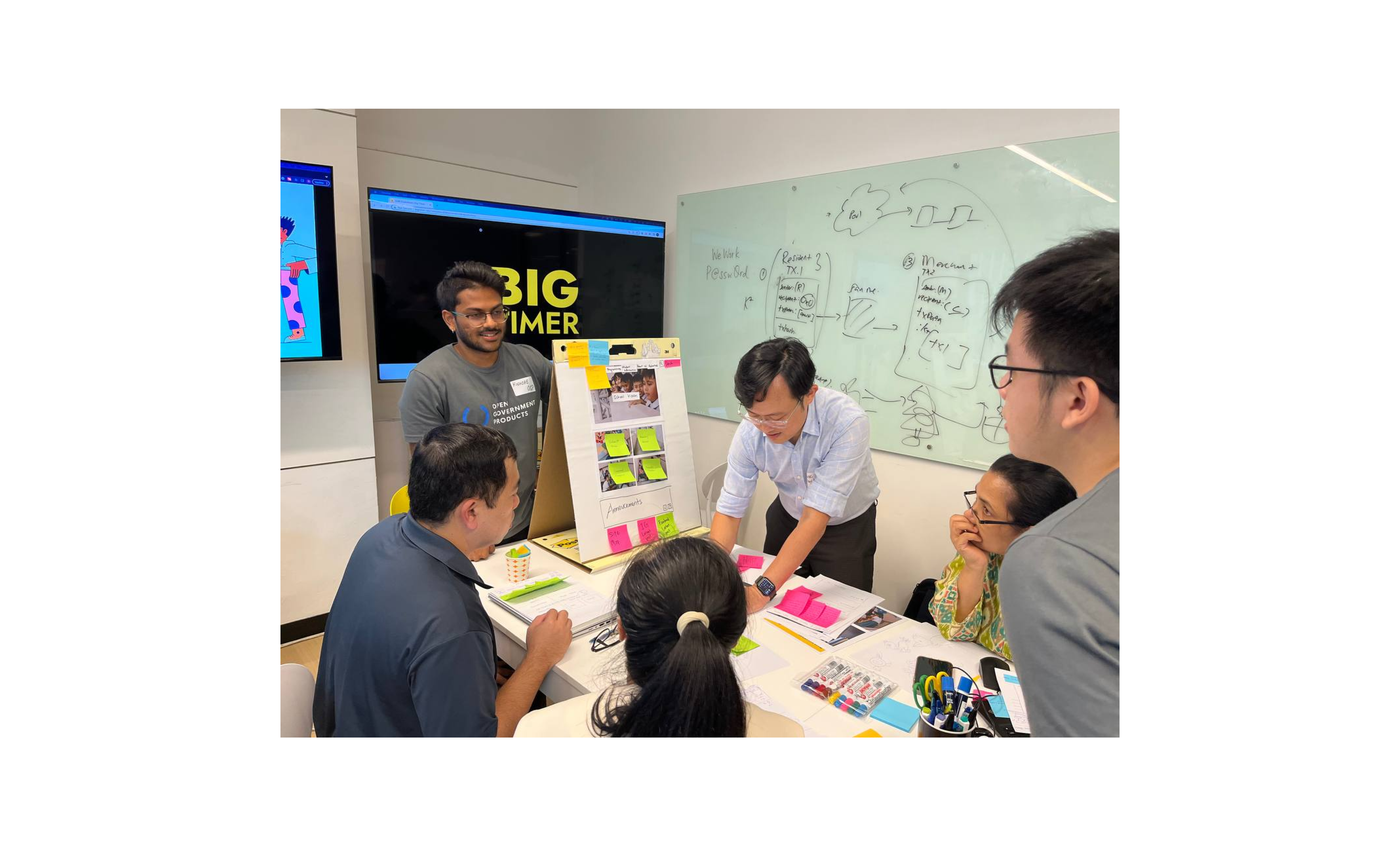 Team from Open Government Products interacting with participants during a design workshop